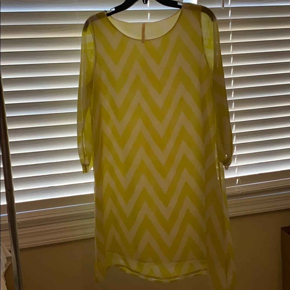 Long sleeve, chevron Rachel Kate dress